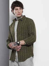 The Indian Garage Co Slim Fit Striped Casual Shirt