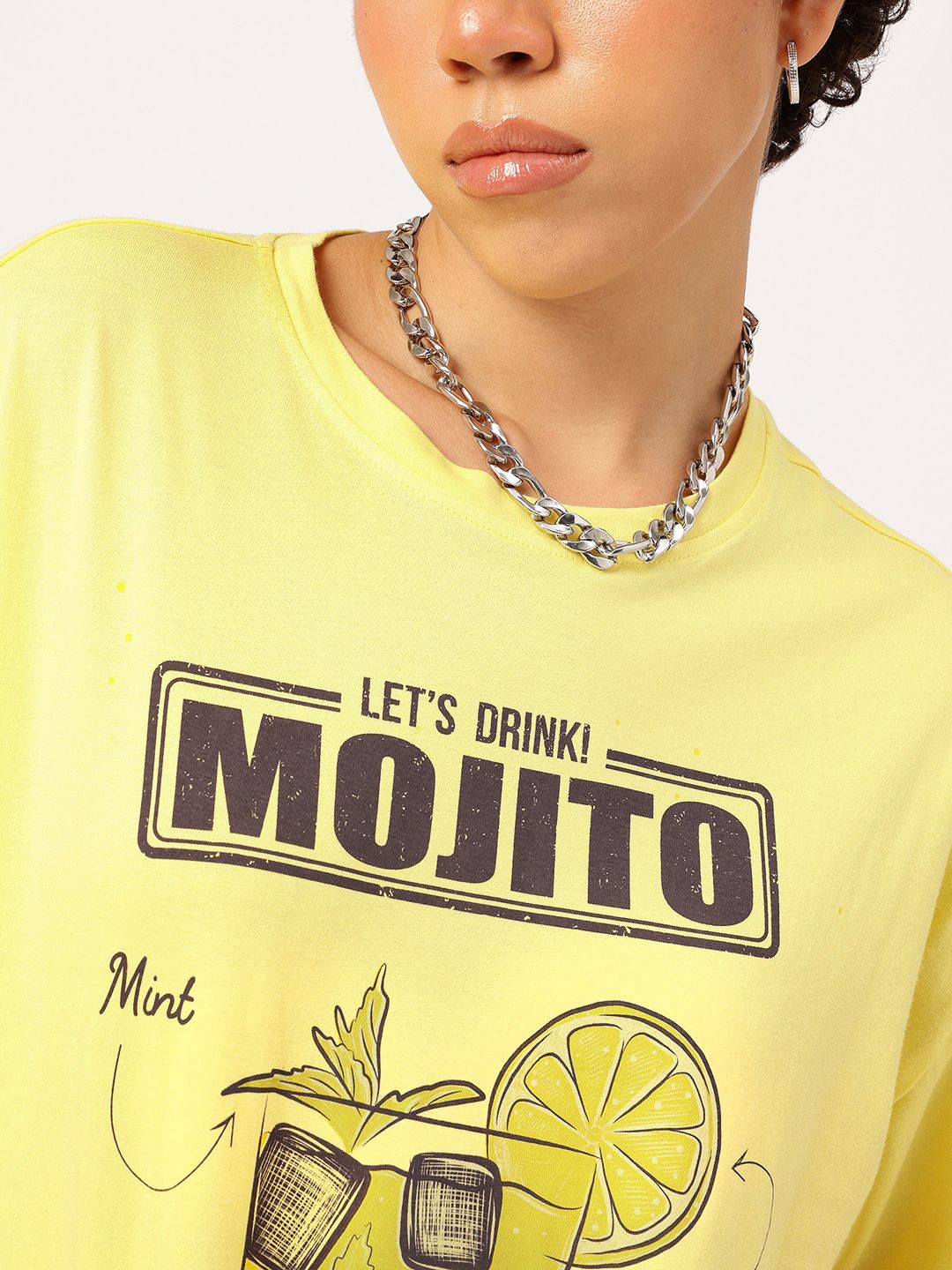 DressBerry Printed Pure Cotton Relaxed Fit T-shirt