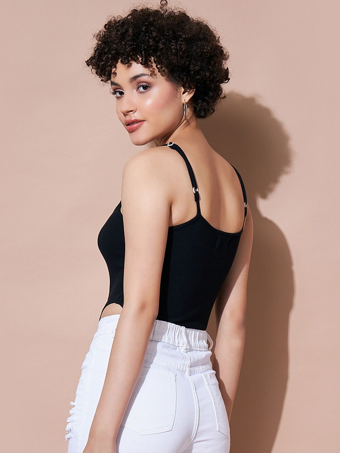 SASSAFRAS BASICS Ribbed Shoulder Straps Bodysuit