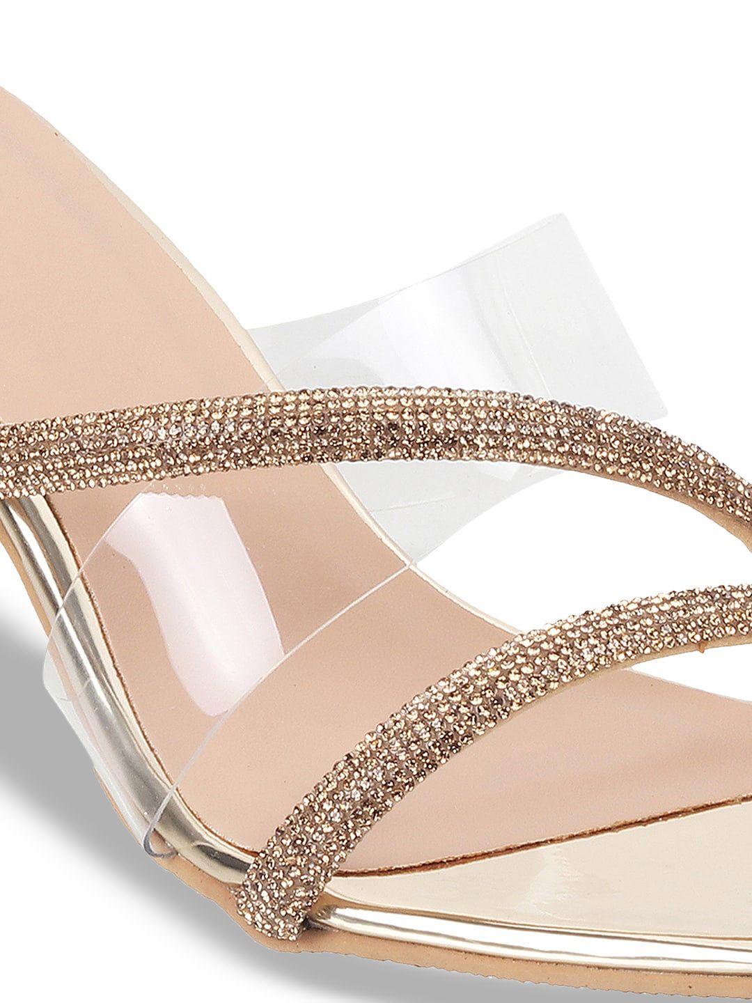Mochi Embellished Open Toe Block Heels