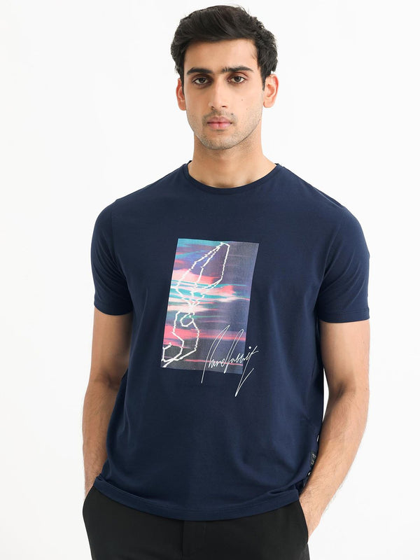 RARE RABBIT Men Rings-4 Slim Fit Solid Polo Collar T-Shirt