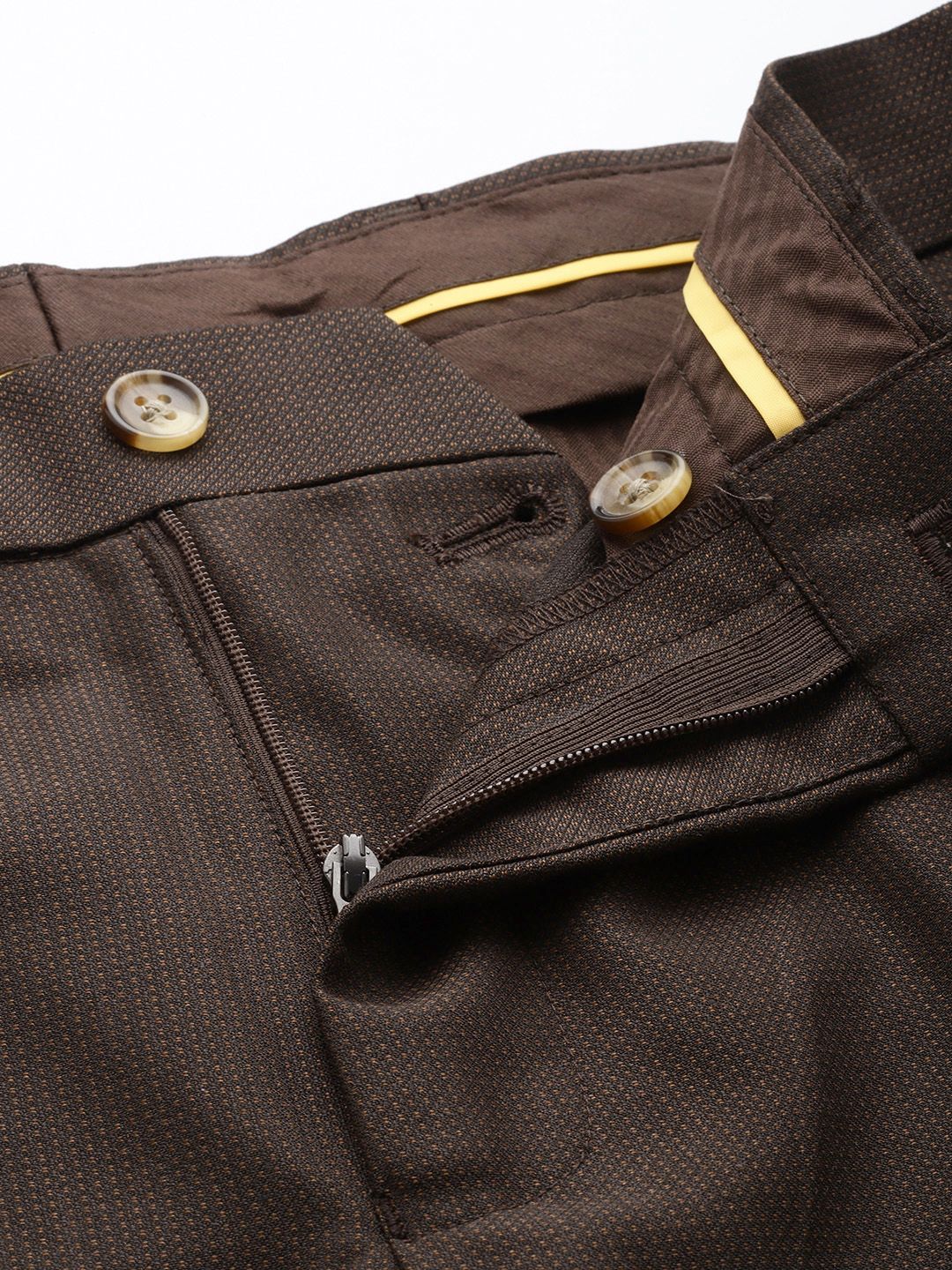 Raymond Men Textured Slim Fit Formal Trousers