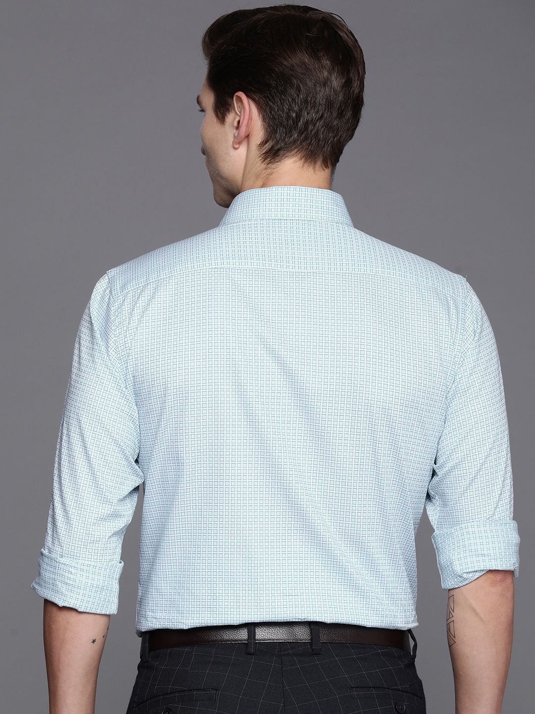 Raymond Slim Fit Checked Pure Cotton Formal Shirt