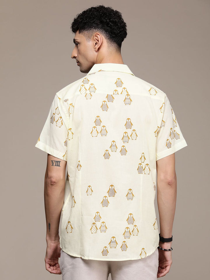 DENNISON Block Printed Casual Shirt