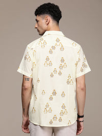 DENNISON Block Printed Casual Shirt