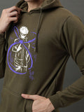 ADRO Men Printed Hooded Sweatshirt