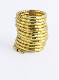 PANASH Gold-Plated Spiral Bracelet Bangles