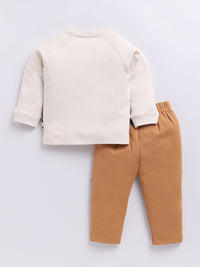 Moms Love Infant Boys Applique Detail T-Shirt With Trousers
