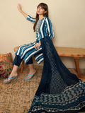 Indo Era Striped Sequinned Straight Kurta With Trousers & Dupatta