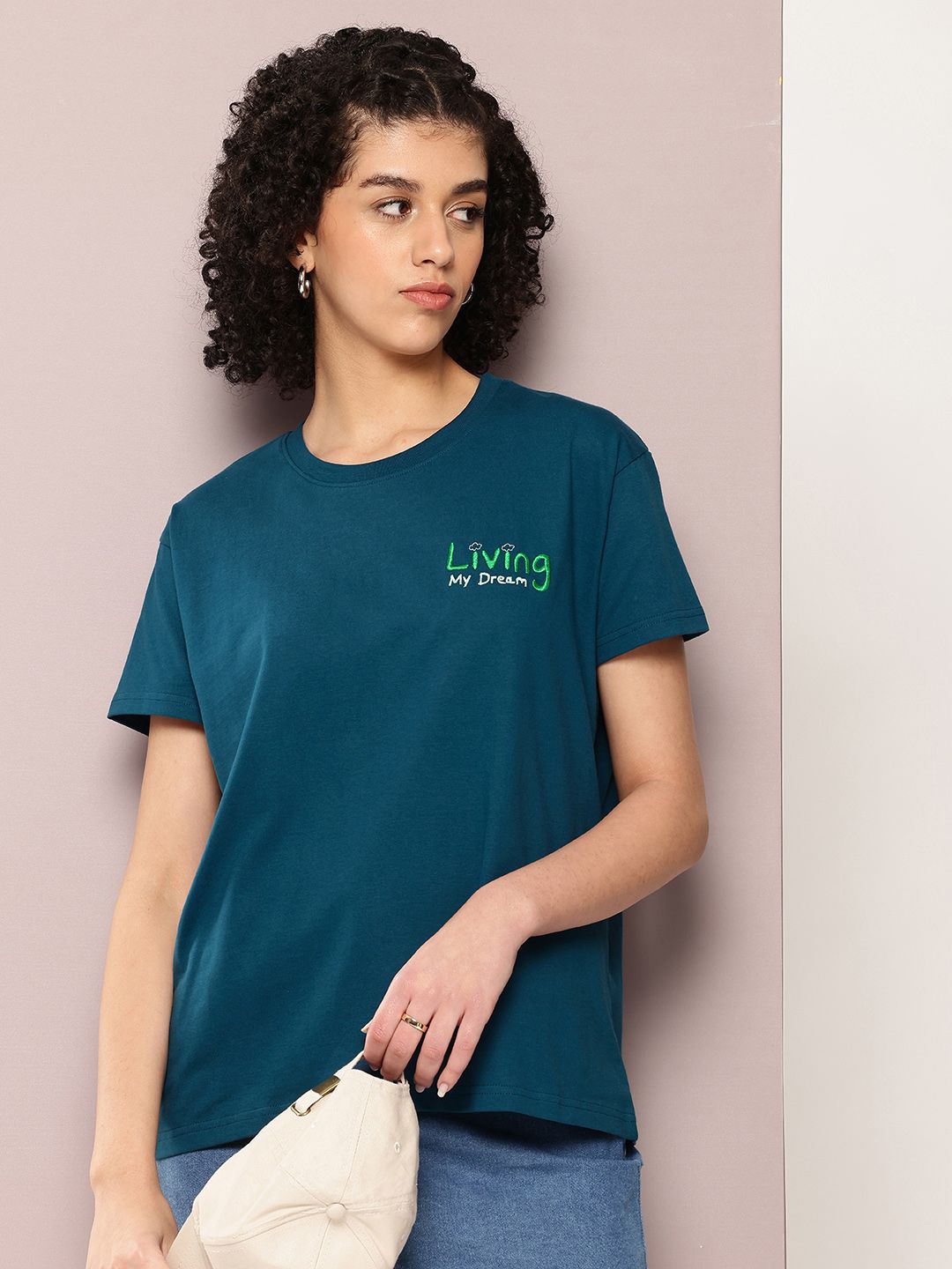 DILLINGER Women Typography Printed Boxy T-shirt
