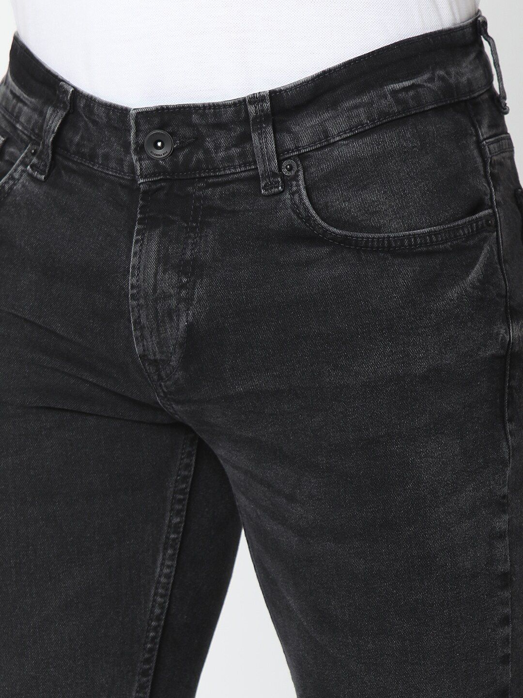 SPYKAR Men Black Slim Fit Low-Rise Jeans