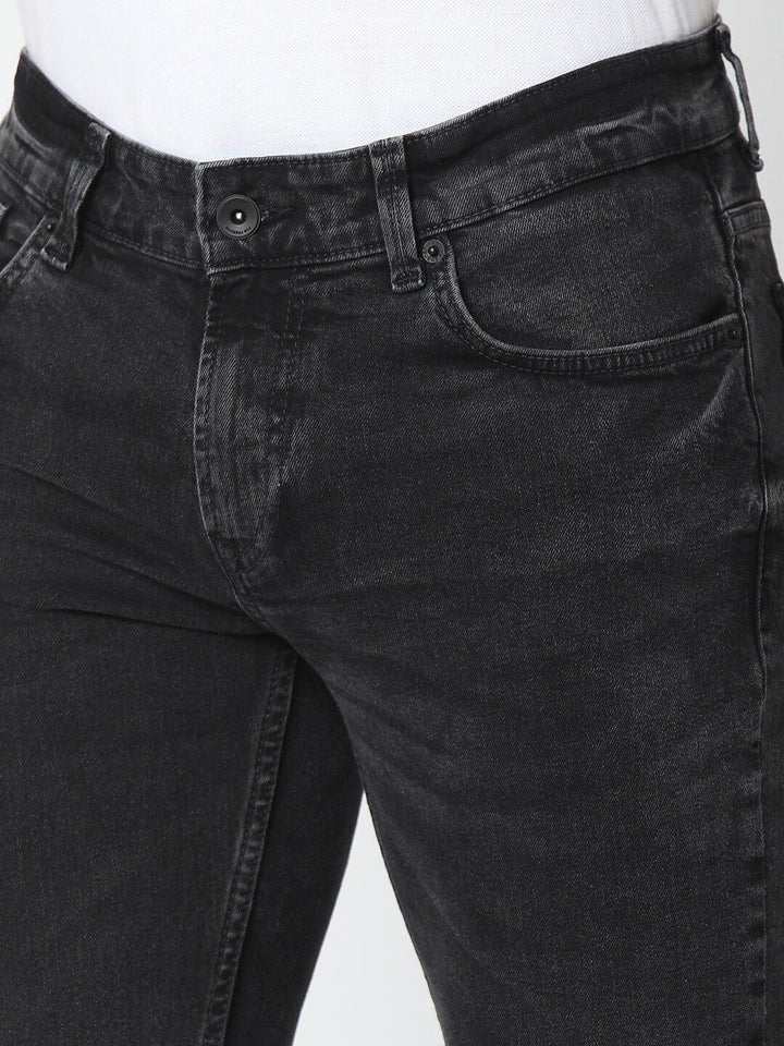 SPYKAR Men Black Slim Fit Low-Rise Jeans