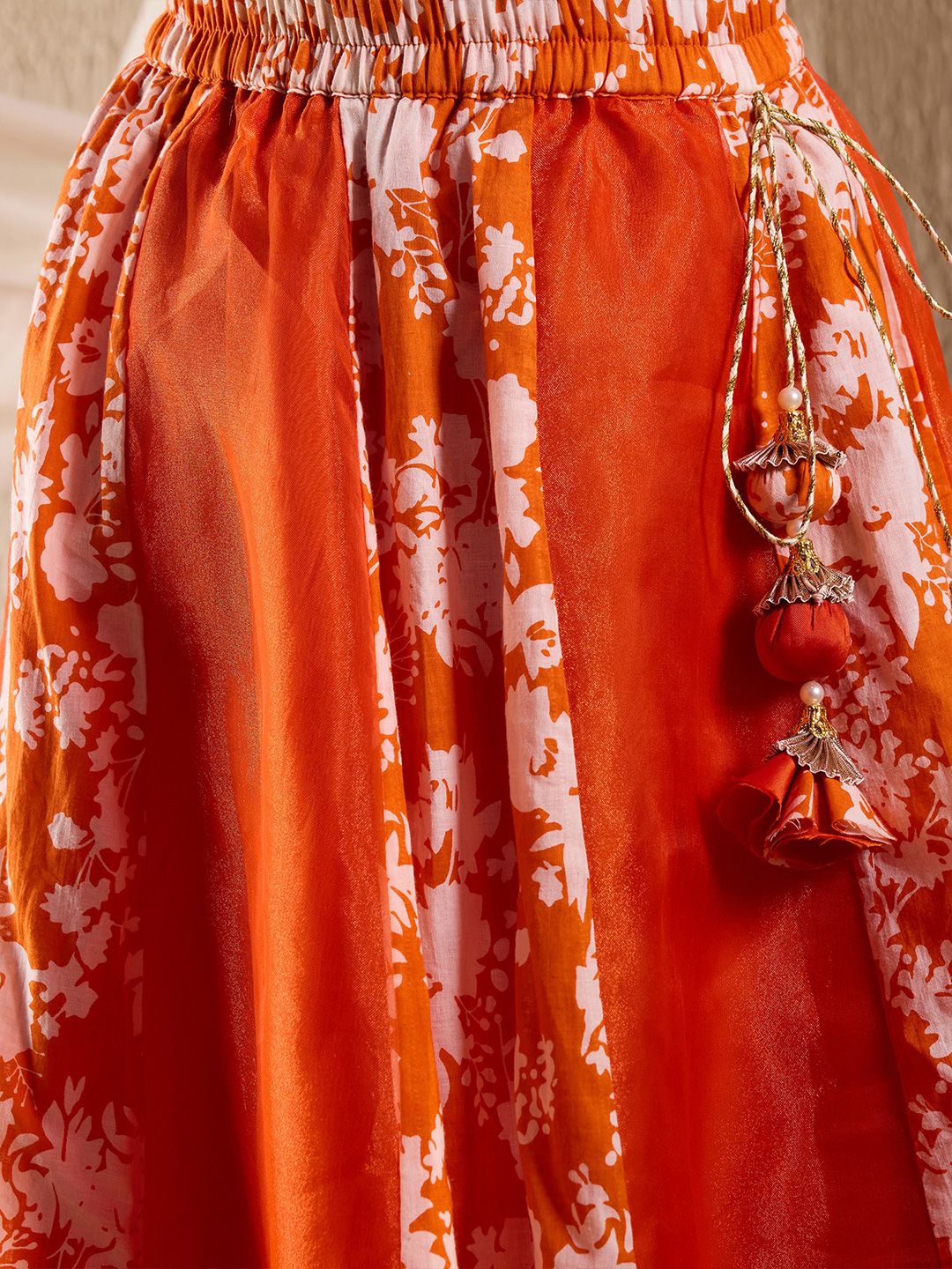 pspeaches Girls Printed Ready to Wear Lehenga & Blouse With Dupatta