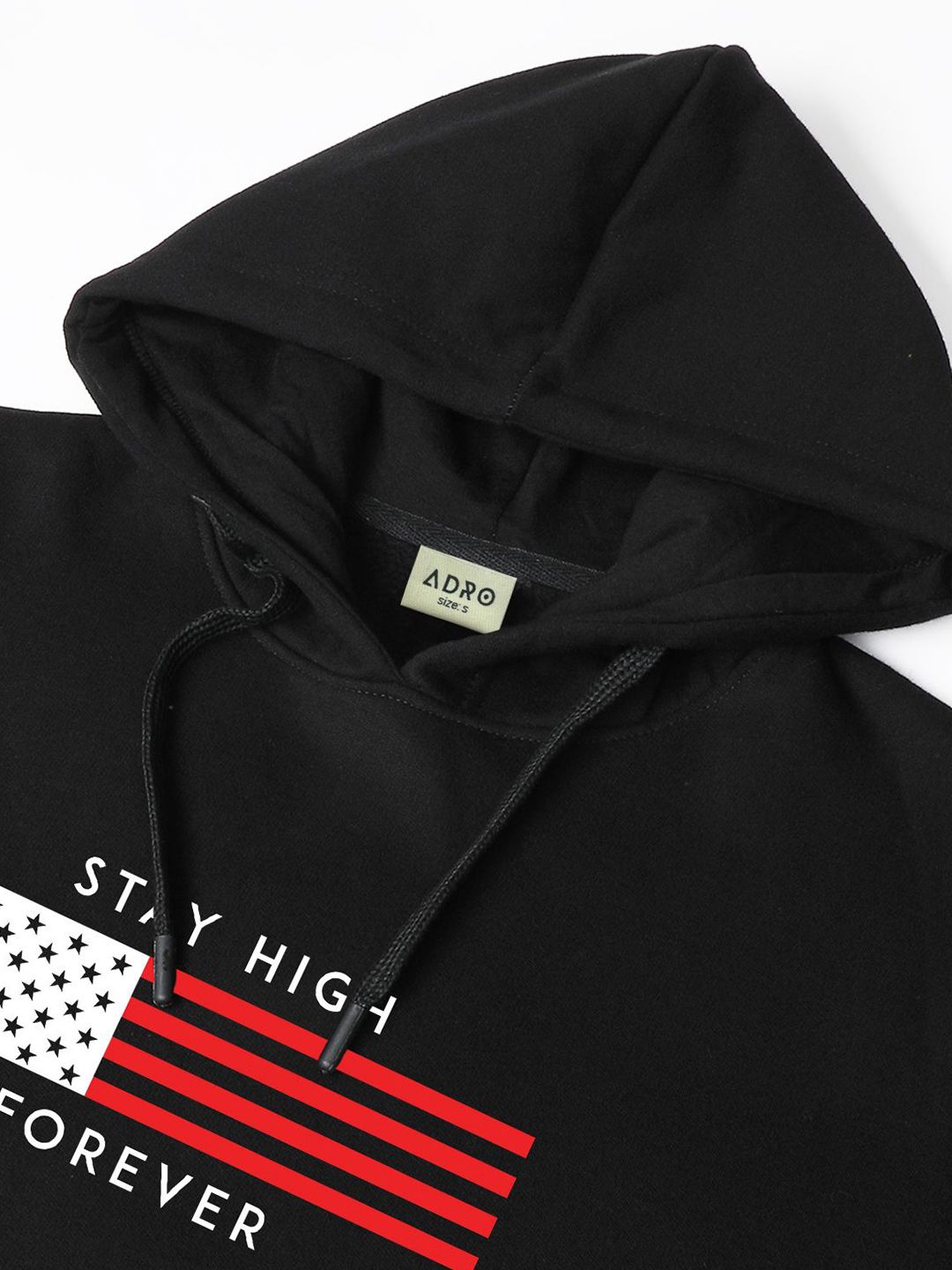 ADRO Men Printed Hooded Sweatshirt