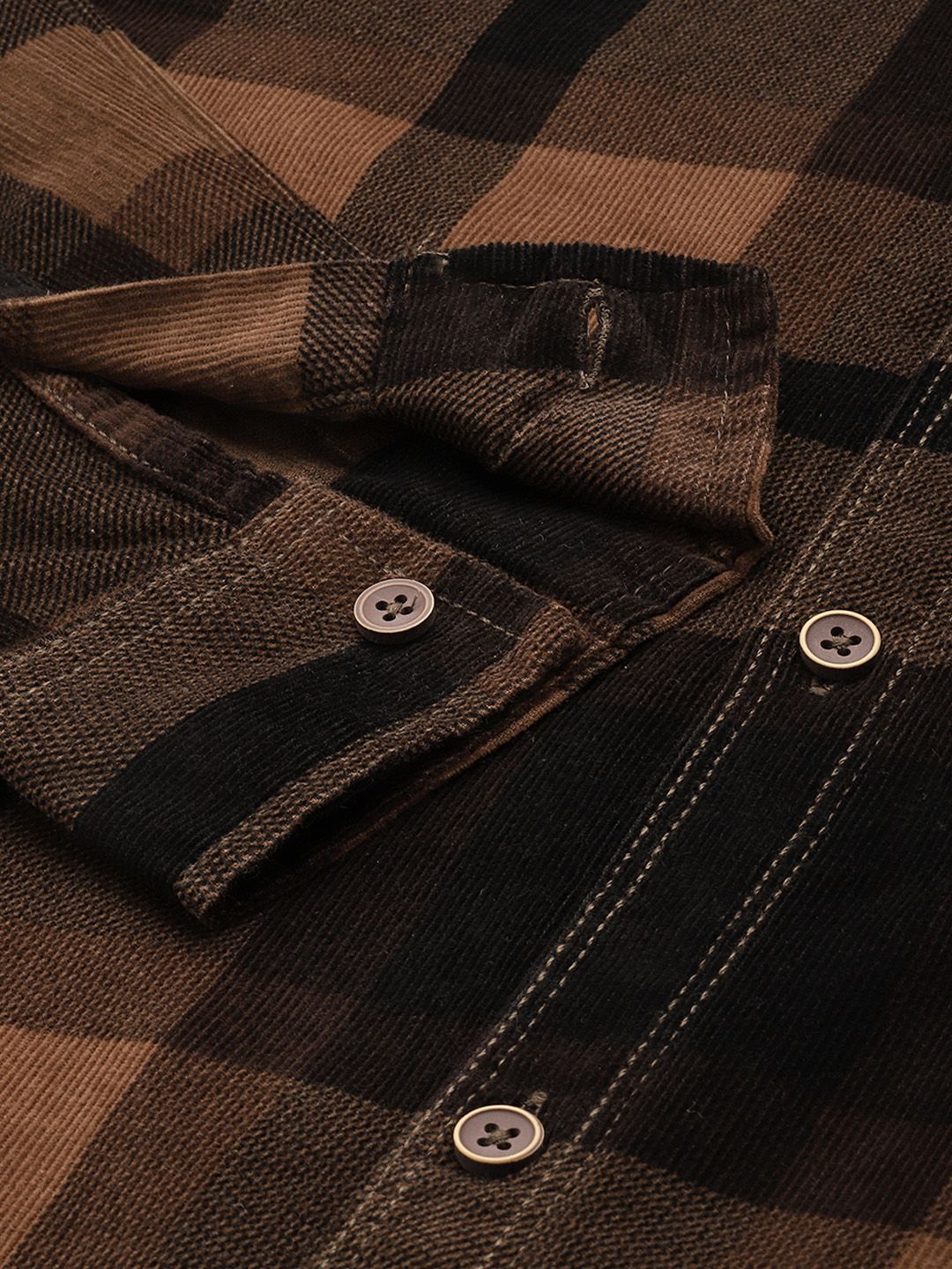 The Indian Garage Co Checked Pure Cotton Casual Shirt
