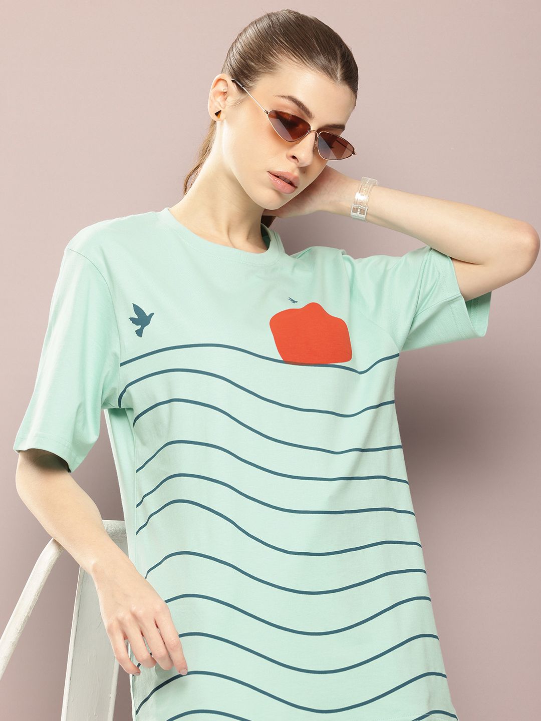 DILLINGER Printed Oversized Pure Cotton T-shirt