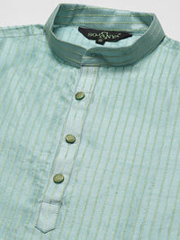 SOJANYA Men Woven Design Kurta with Churidar with Nehru Jacket