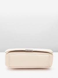Lino Perros Women Geometric Textured Structured Sling Bag with Quilted Detail