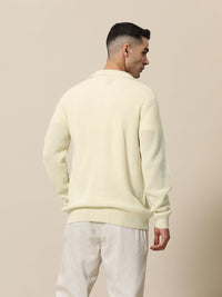 Mr Bowerbird Men Solid Chunky Ribbed Oversized Cardigan