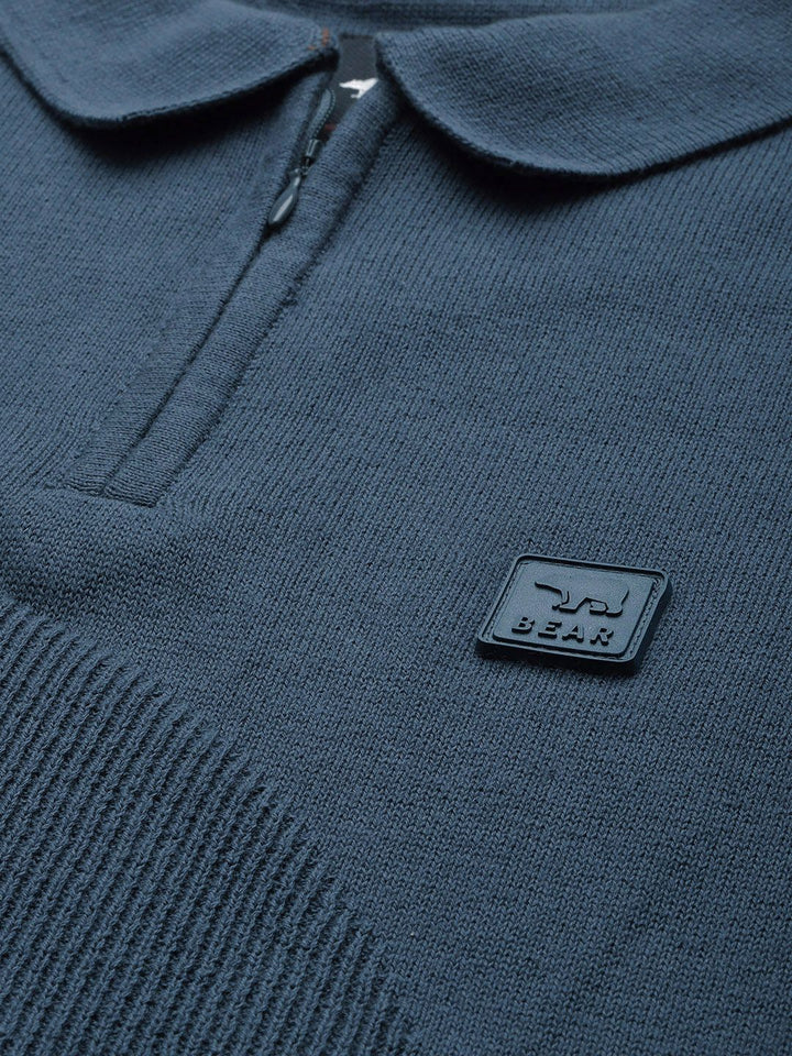 THE BEAR HOUSE Ardor Edition Men Cotton Brand Logo Printed Polo Collar Slim Fit T-shirt