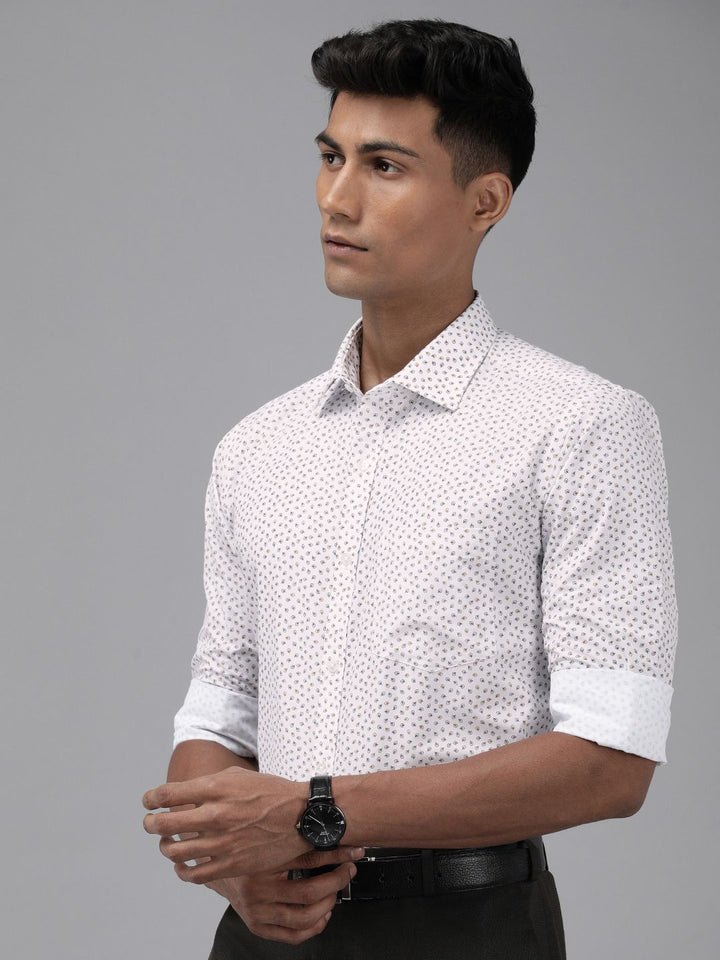 Park Avenue Slim Fit Tropical Printed Opaque Formal Shirt