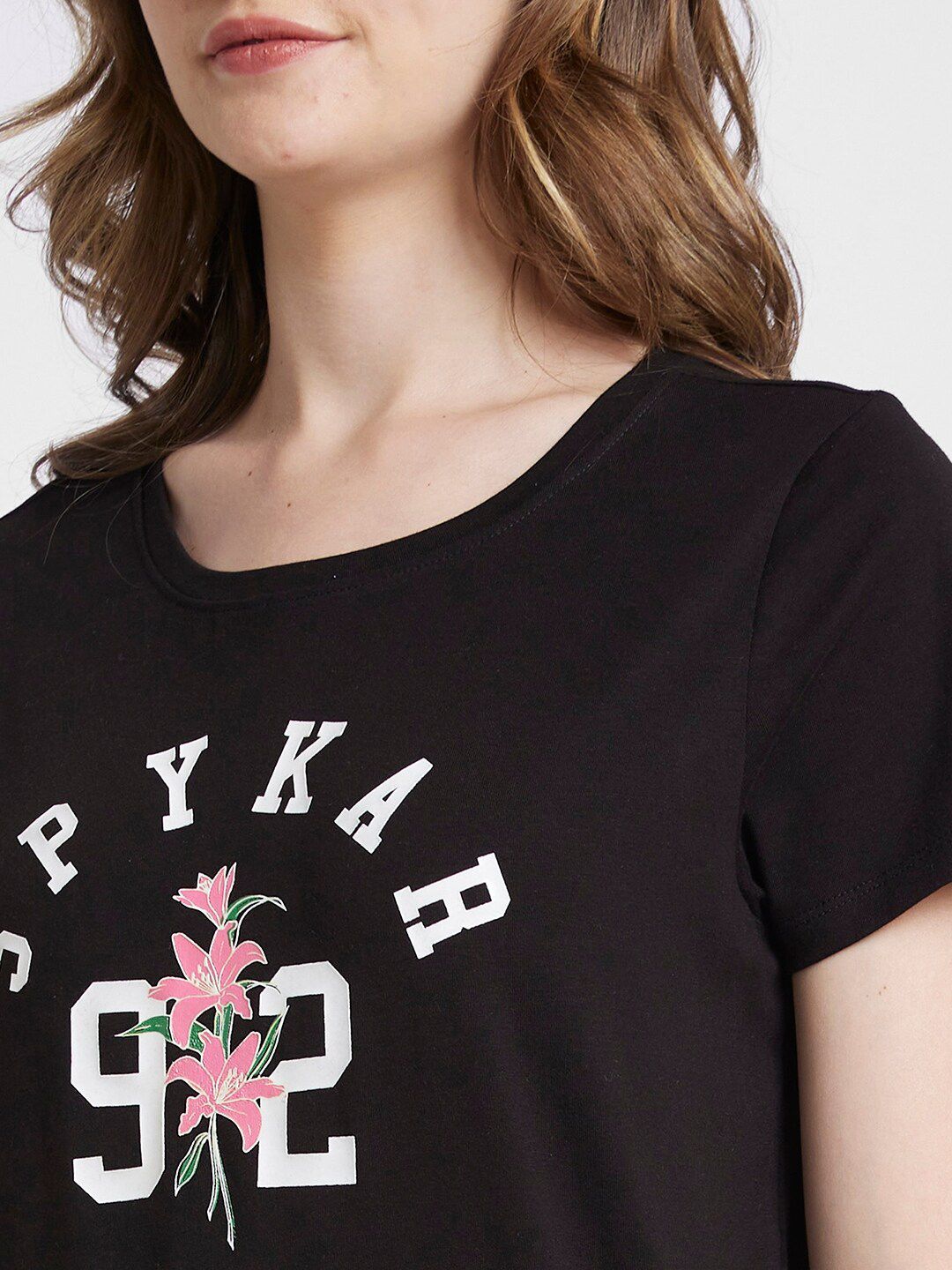 SPYKAR Typography Printed Cotton T-Shirt