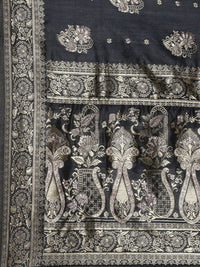 Saree mall Ethnic Motifs Woven Design Zari Baluchari Sarees