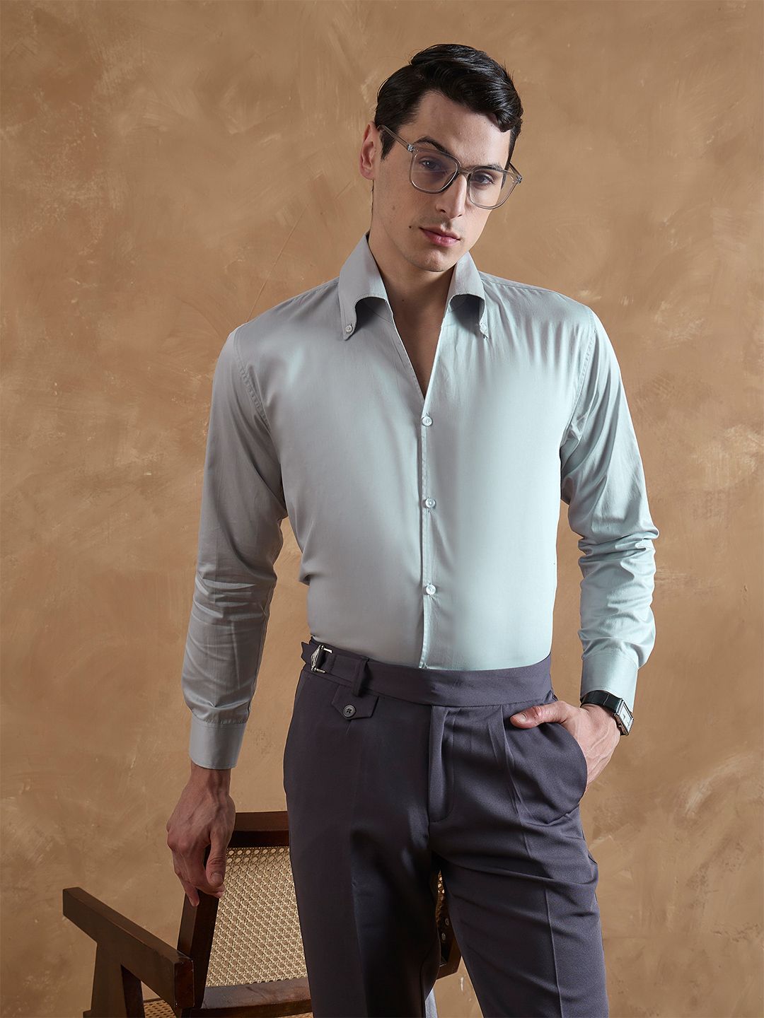 DENNISON Cooper Collar Solid Formal Shirt