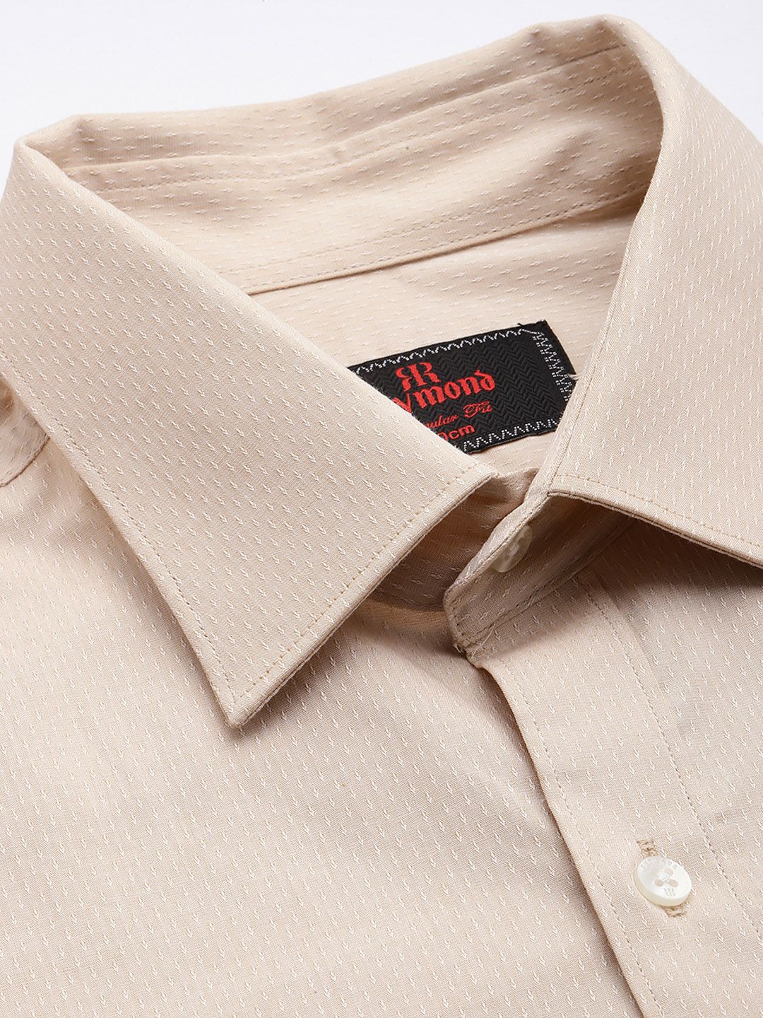 Raymond Textured Self Design Pure Cotton Formal Shirt