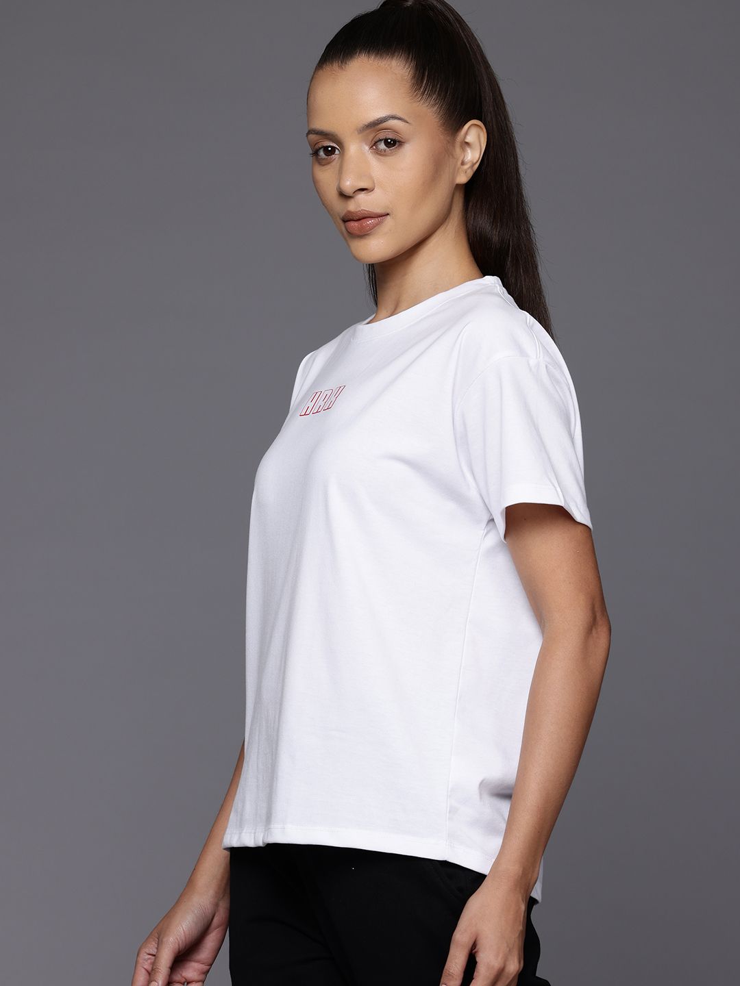 HRX by Hrithik Roshan Printed Drop-Shoulder Sleeves Lifestyle T-shirt