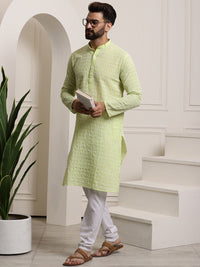 SOJANYA Ethnic Motifs Embroidered Thread Work Pure Cotton Regular Kurta