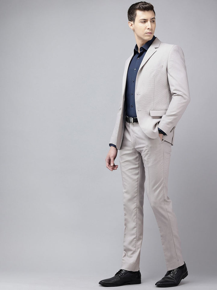 Park Avenue Men Reka Bentuk Sendiri Bertekatan Slim Sesuai Saman Parti Dua Potongan Single-Breasted