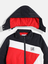 Monte Carlo Boys Colourblocked Hooded Padded Jacket