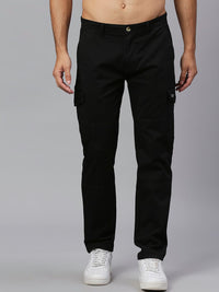 Thomas Scott Men Mid-Rise Smart Slim Fit Easy Wash Cargos Trousers