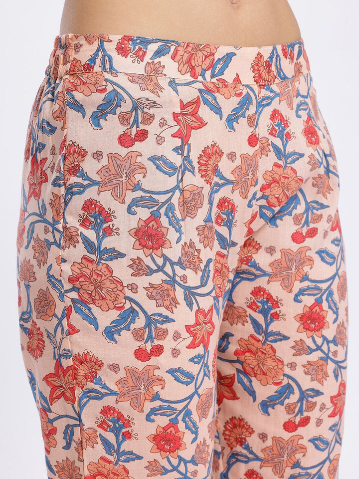 Anouk Ethnic Motifs Print Kurta With Trousers & With Dupatta
