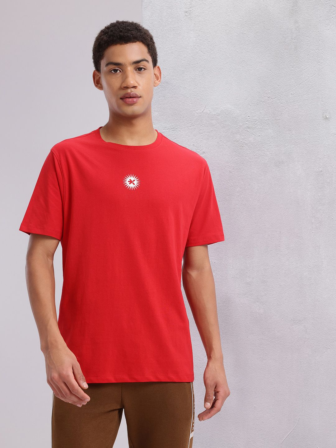 HRX by Hrithik Roshan Men Printed Pure Cotton Yoga T-shirt