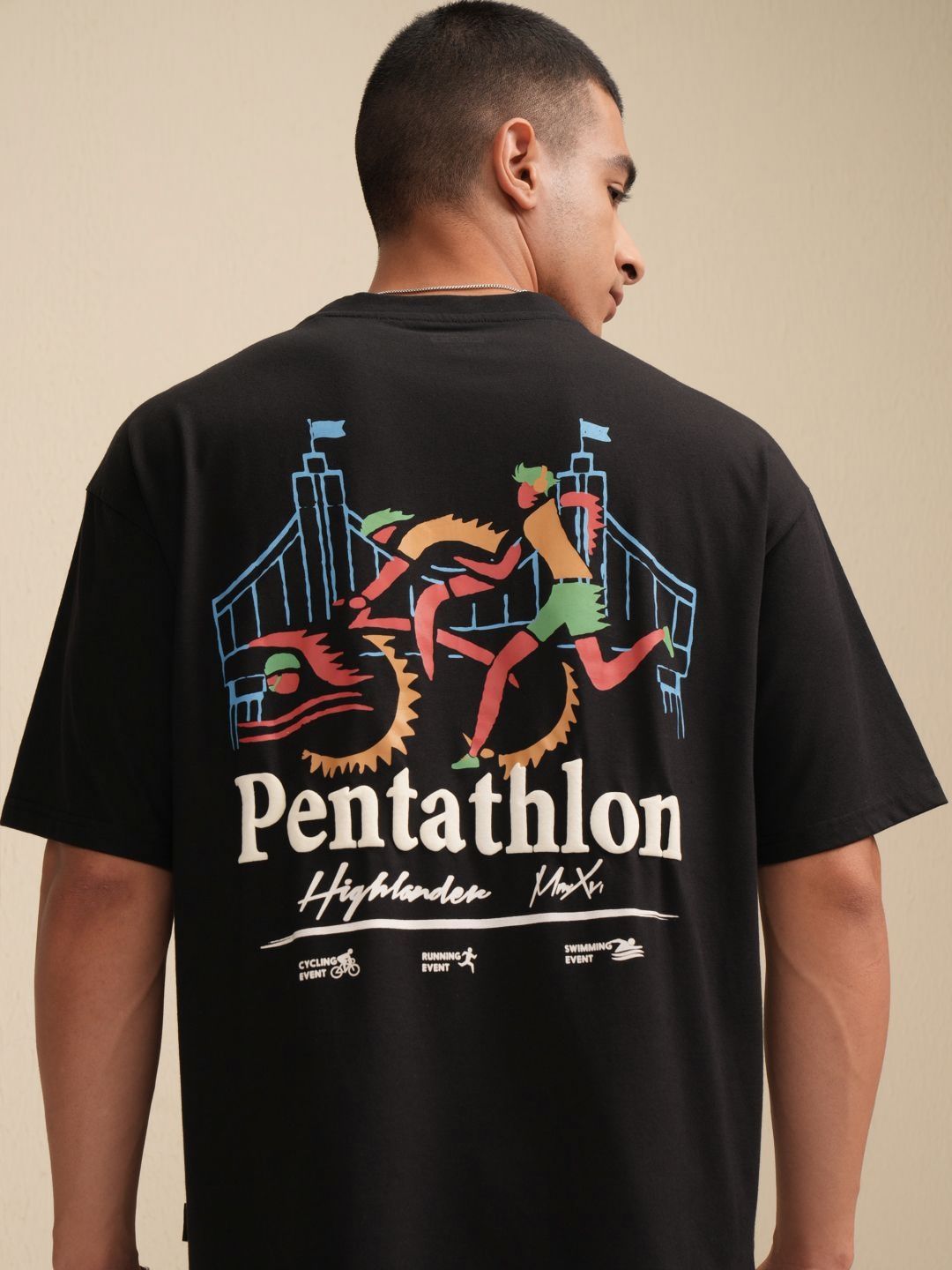 HIGHLANDER Men Printed Applique T-shirt