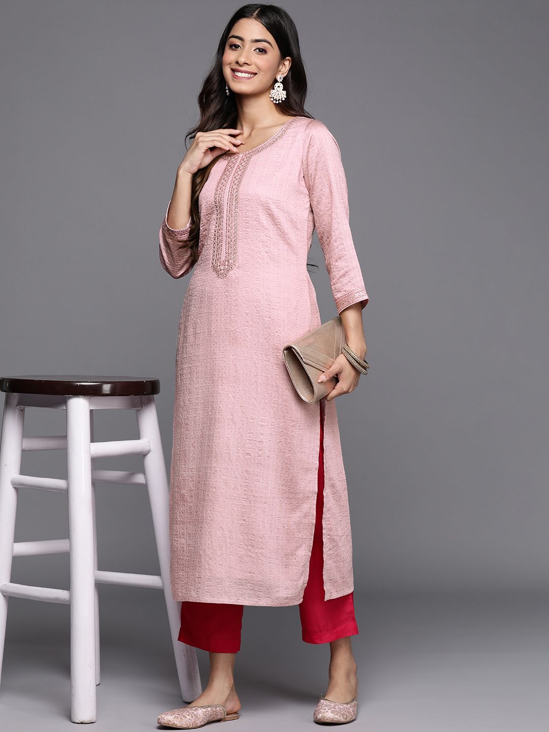 Libas Pastel Dobby Kurta