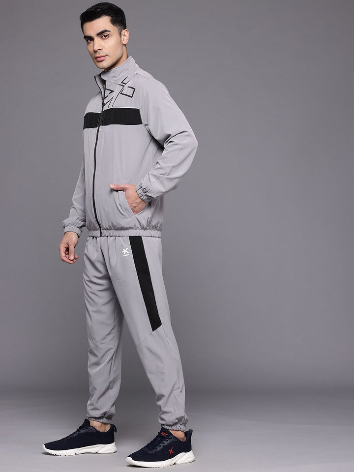 HRX by Hrithik Roshan Brand Logo Printed Rapid-Dry Running Zip-Up Tracksuit