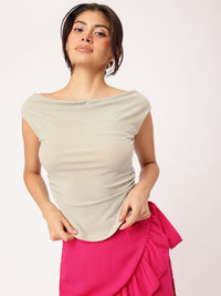 DressBerry Sparkling Swirl Glam Gathered Top