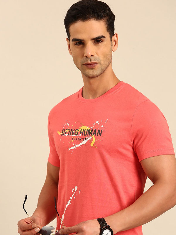 Being Human Brand Logo Printed Pure Cotton T-shirt
