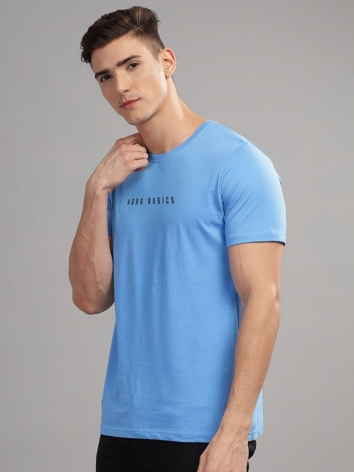 ADRO Men Typography Printed Applique T-shirt