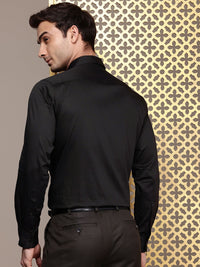 House of Pataudi Pure Cotton Embroidered Party Shirt