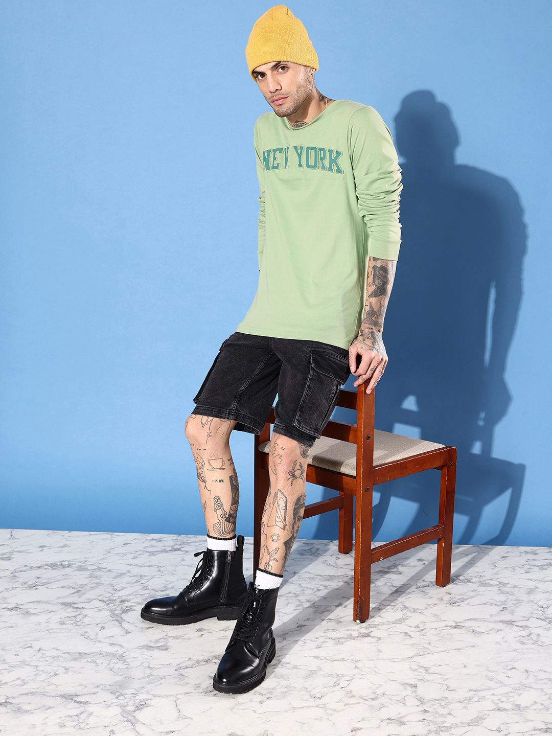 DILLINGER Men Typography Printed Regular Fit T-shirt