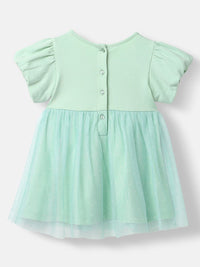 NautiNati Disney Infants Party Dress with Minnie Mouse Embroidered Puff Sleeve