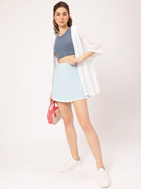 DressBerry Statement Stripes Urban Crop Chic Top