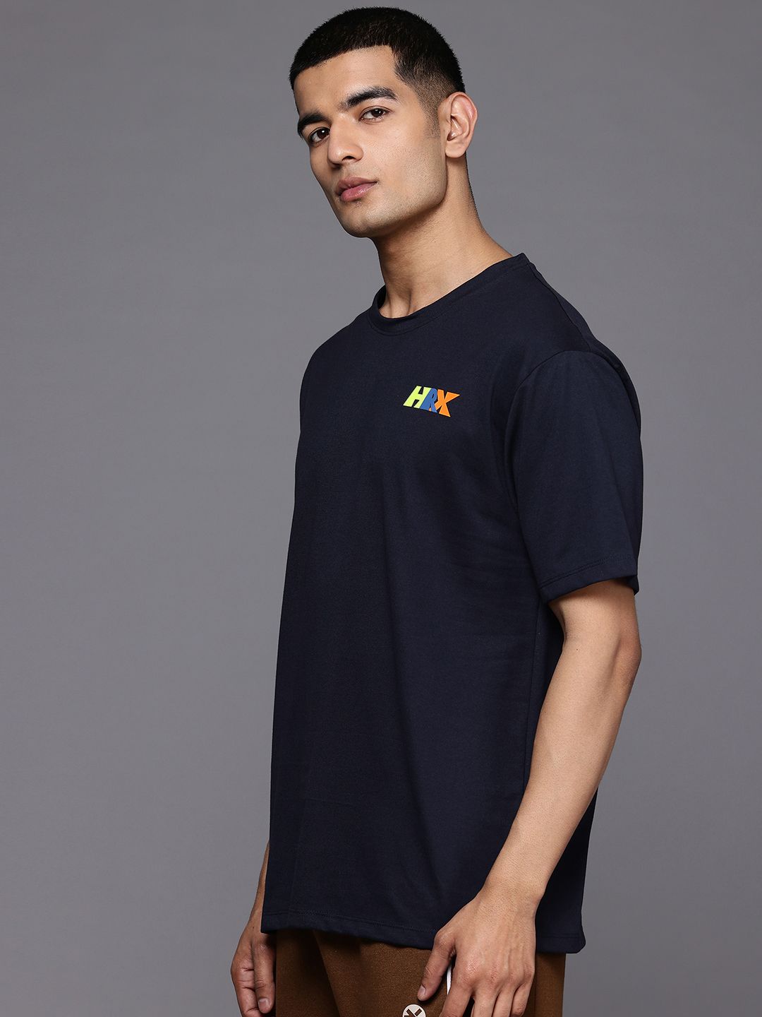 HRX by Hrithik Roshan Printed Drop-Shoulder Sleeves Relaxed Lifestyle T-shirt