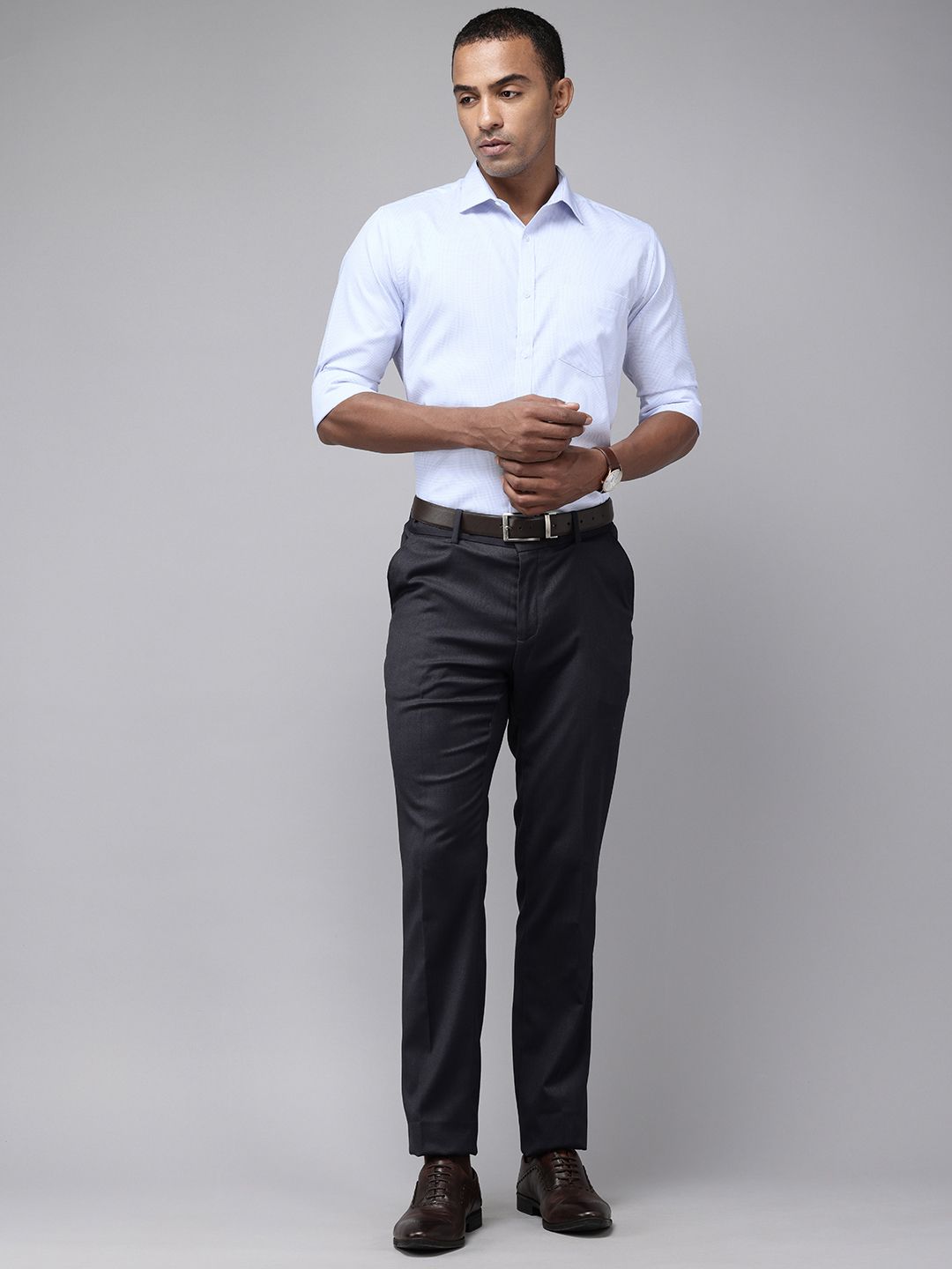Park Avenue Men Slim Fit Micro Ditsy Print Work Formal Shirt