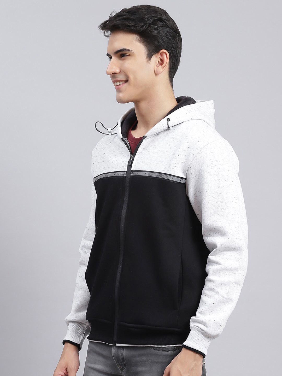 Monte Carlo Colourblocked Cotton Hooded Sweatshirt