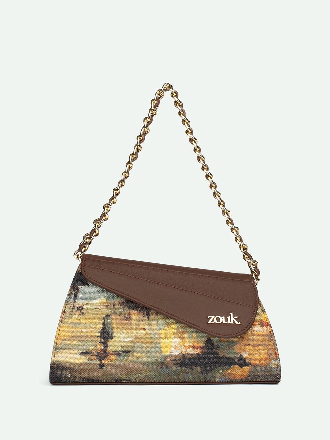 ZOUK Floral Printed Structured Sling Bag